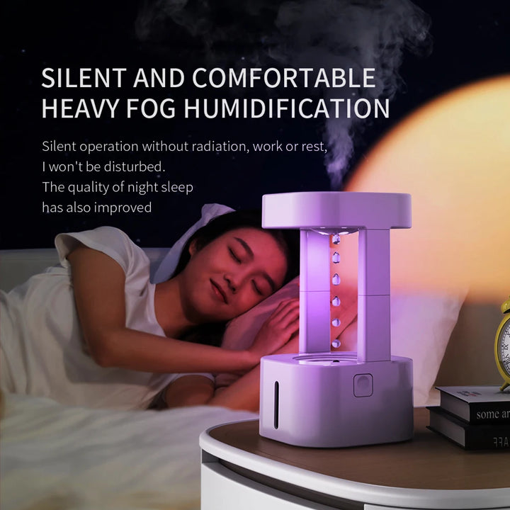 Anti-gravity Water Drop Humidifier with Atmosphere Light