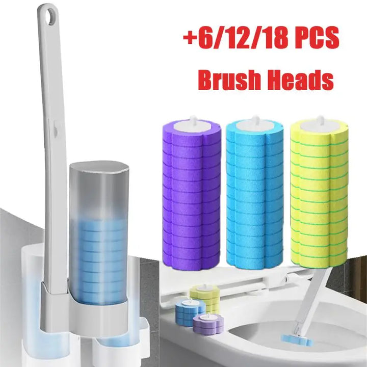 Disposable Toilet Brush Cleaner with Long Handle