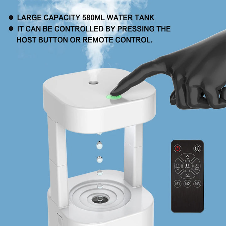 Anti-gravity Water Drop Humidifier with Atmosphere Light