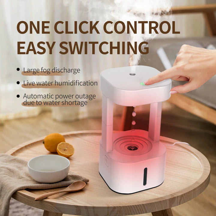 Anti-gravity Water Drop Humidifier with Atmosphere Light